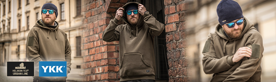 Helikon-Tex Urban Tactical Lite Kangaroo Hoodie – Rouge – Sweat à Capuche Polyvalent Et Discret