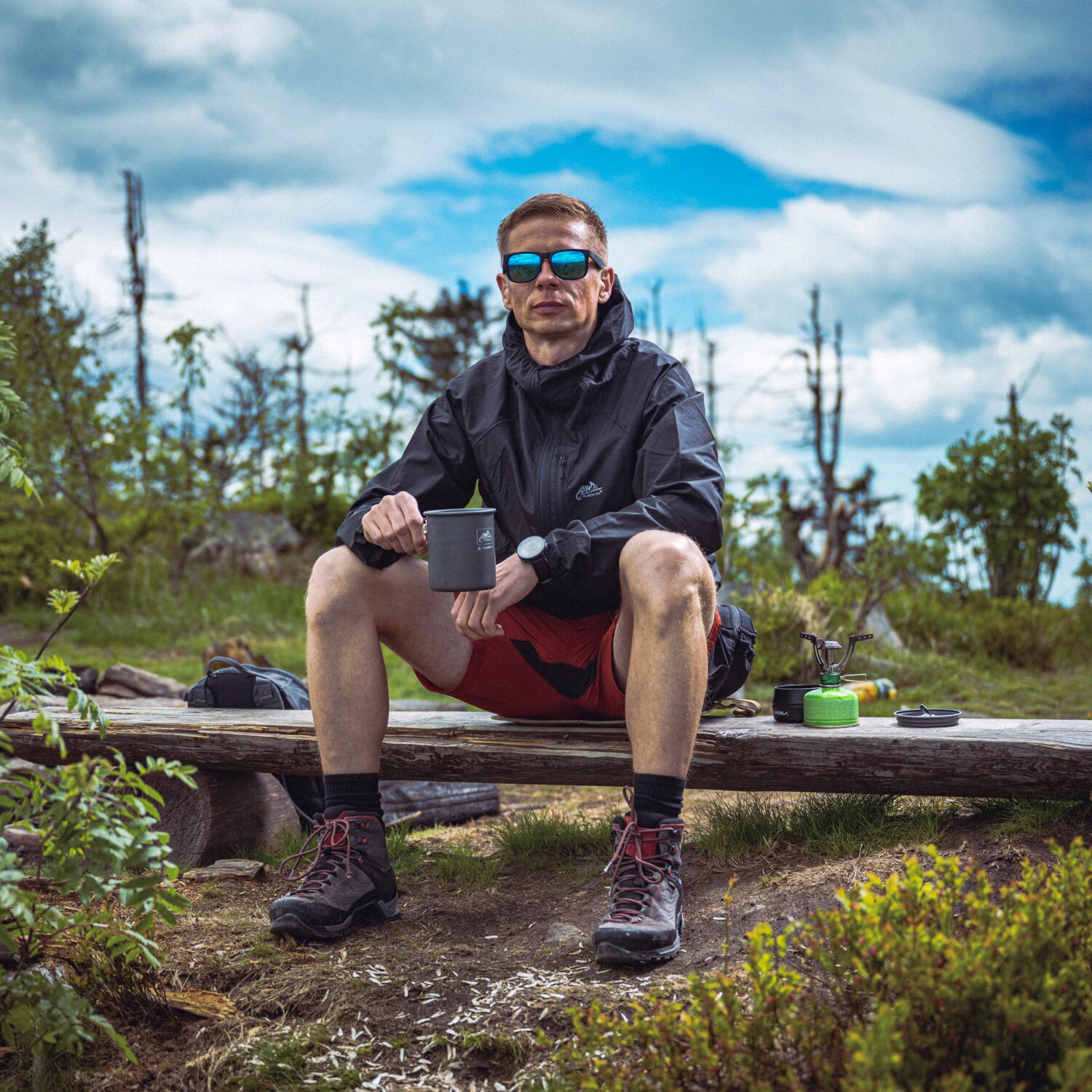 Větrovka Helikon-Tex Tramontane Wind Jacket WindPack - coyote
